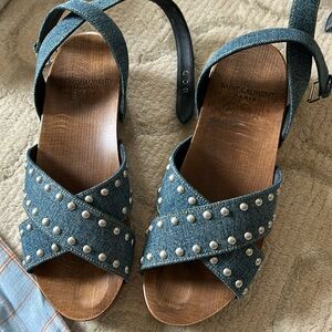 Denim YSL sandals barely worn 40.5